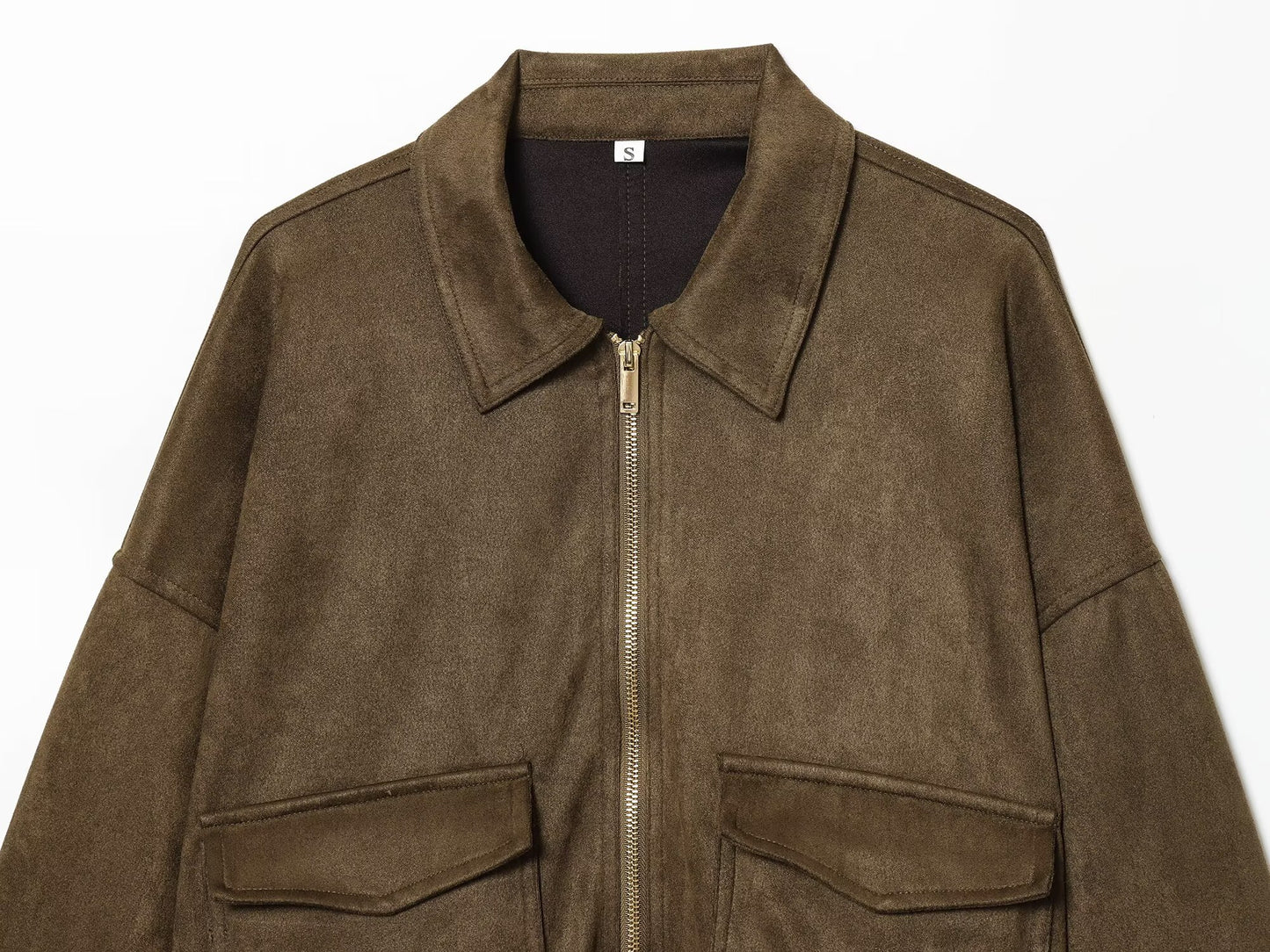 Women's new fashion suede texture effect lapel jacket Coat