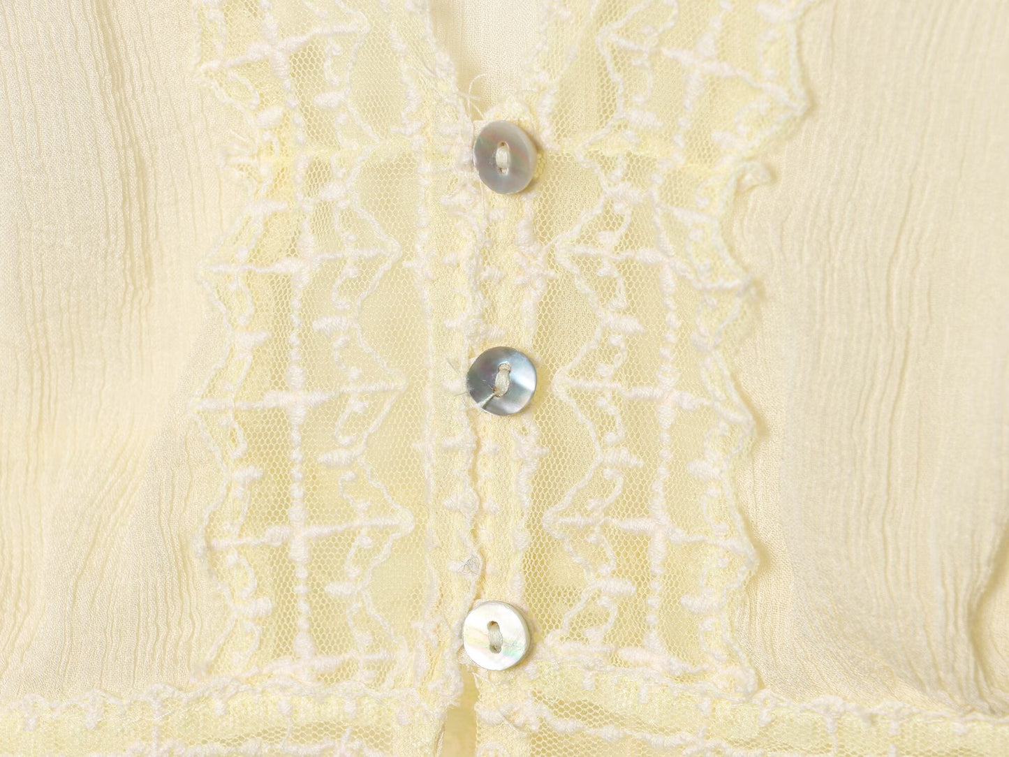 Women's slim V-neck lace chiffon shirt