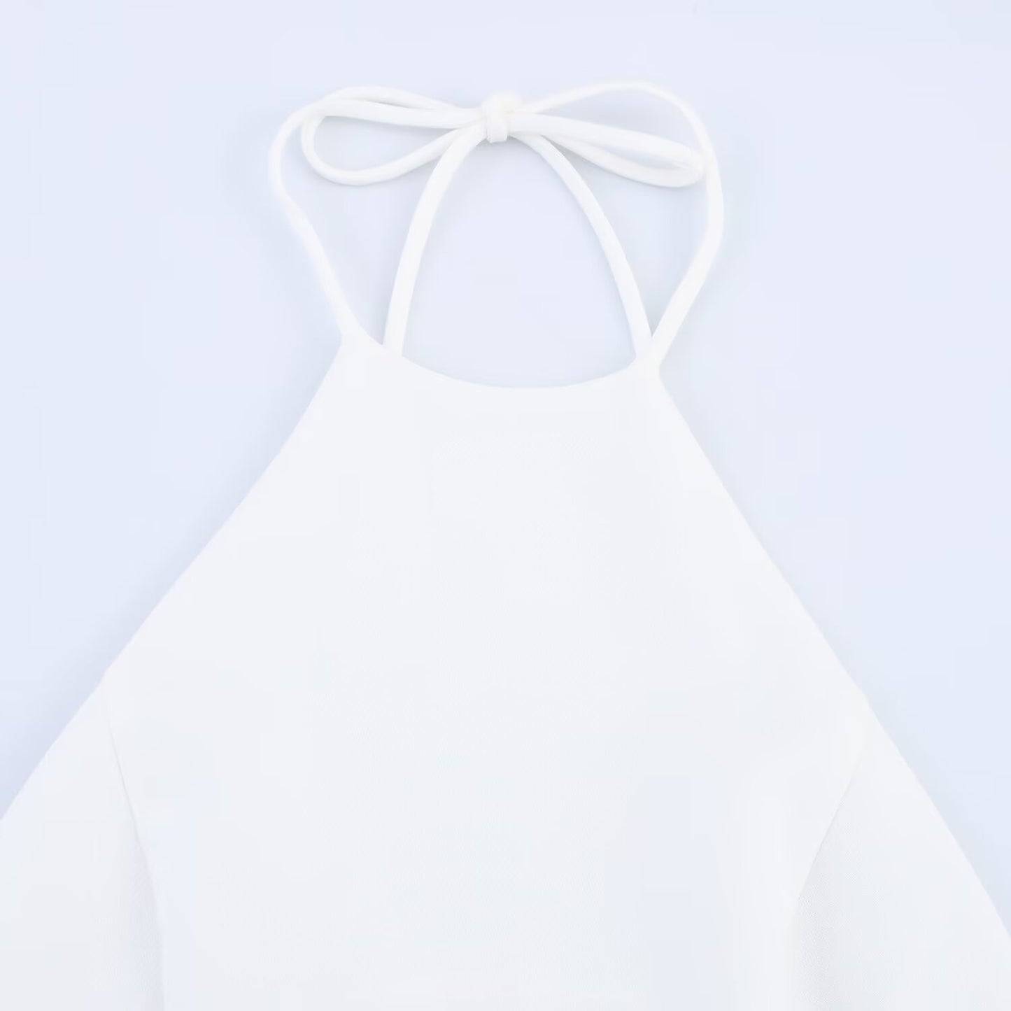 Women's' New Fashion layered decoration slim backless hanging neck mini dress