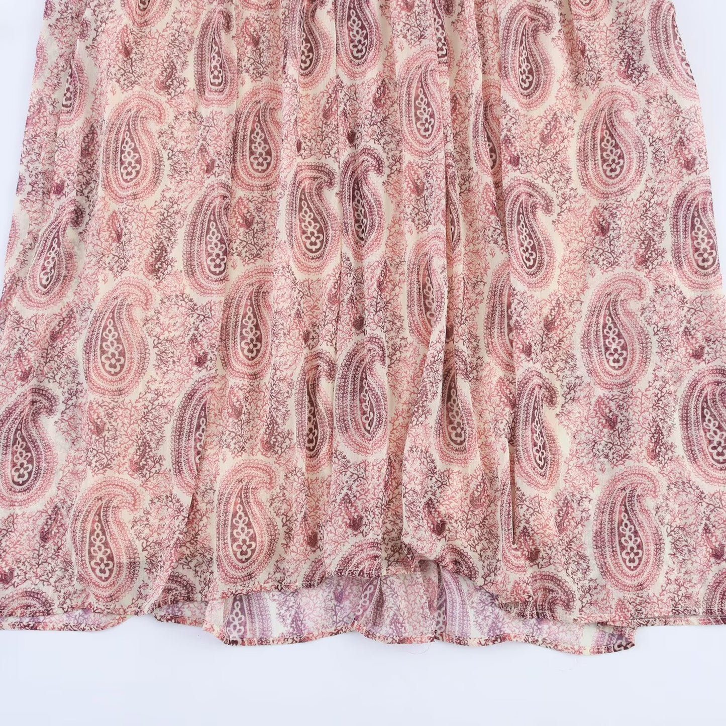 Women's new Fashion printed chiffon V-neck MIDI dress