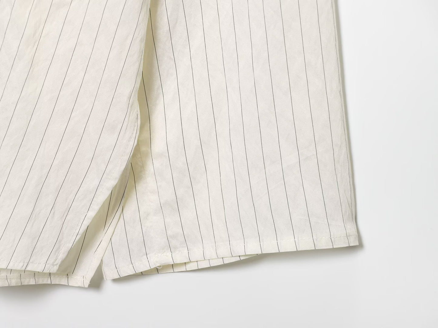 Women's new fashion loose Lapel striped Split shirt