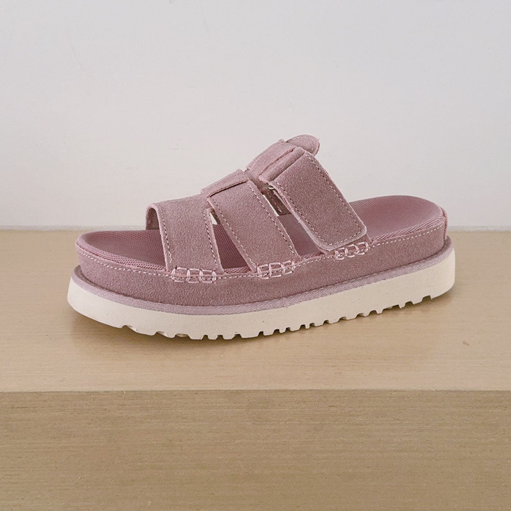 Women's 2026 new fashion open toe hook and loop casual slippers
