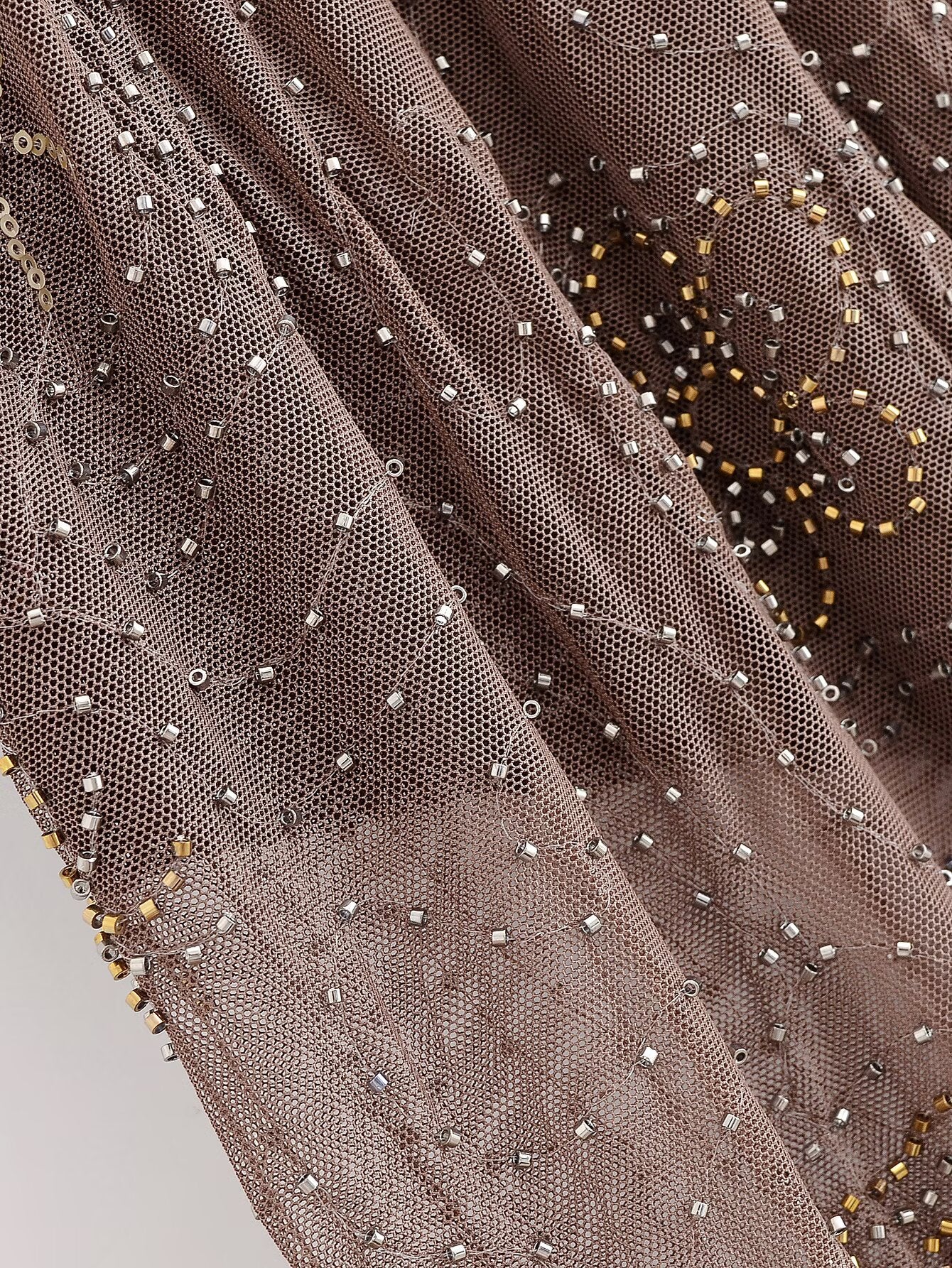 Women's new fashion bead decoration loose casual semi transparent pants