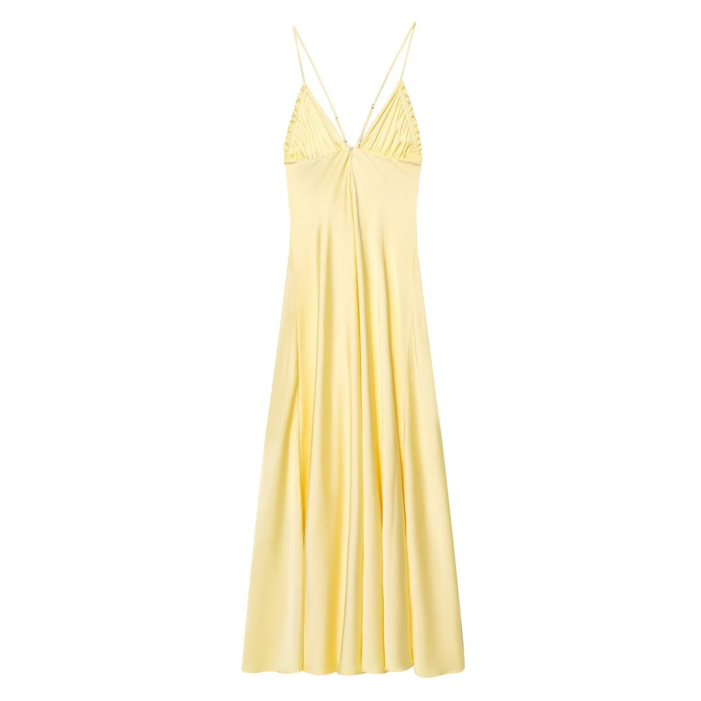 Women's Satin texture suspender dress
