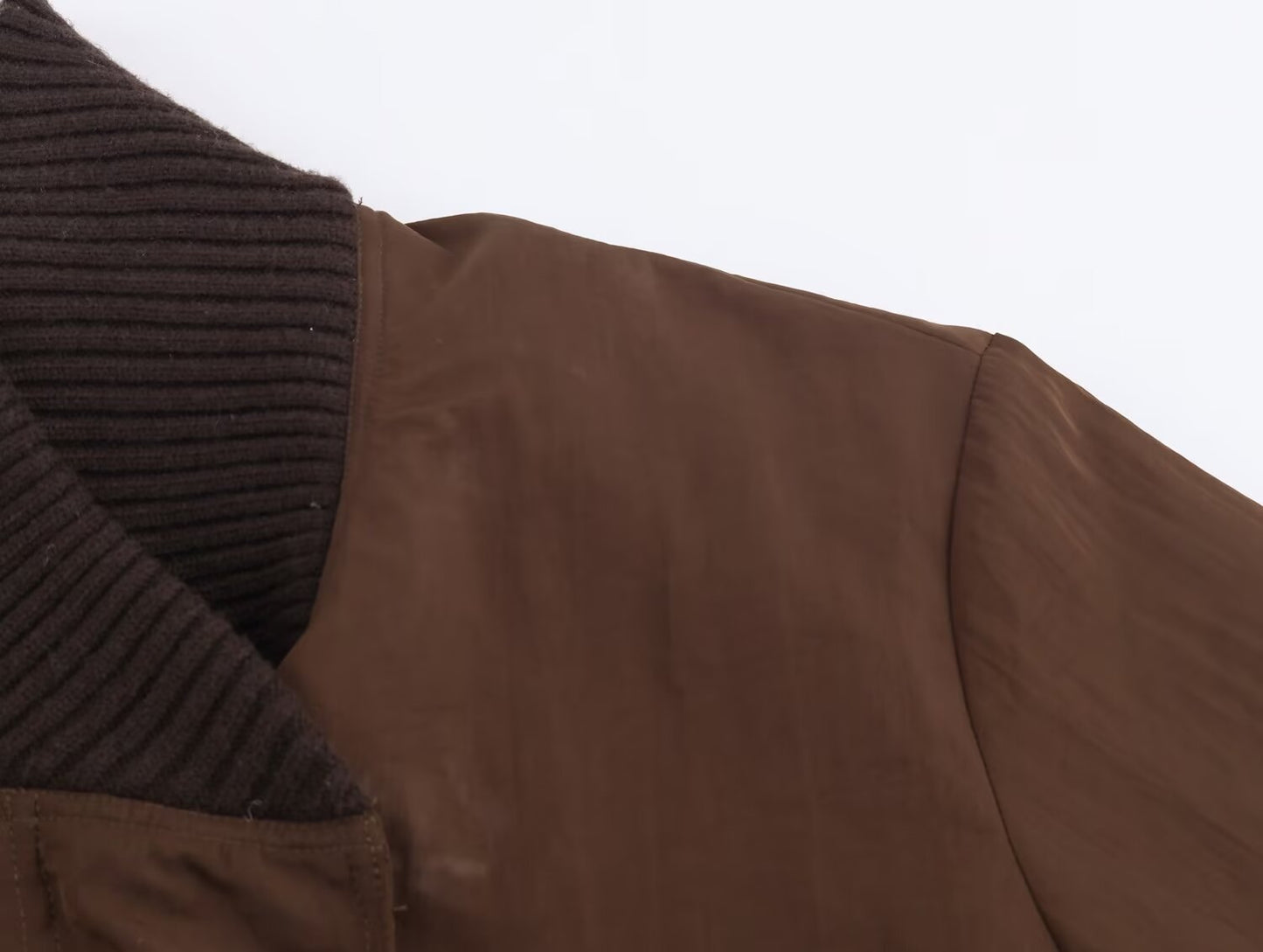 Women's new fashion loose ribbed long sleeved jacket Coat