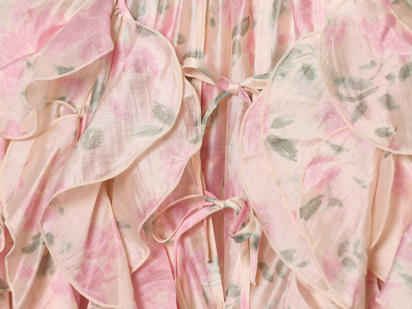 Women's 2025 new fashion lace up design ruffled long sleeved shirt