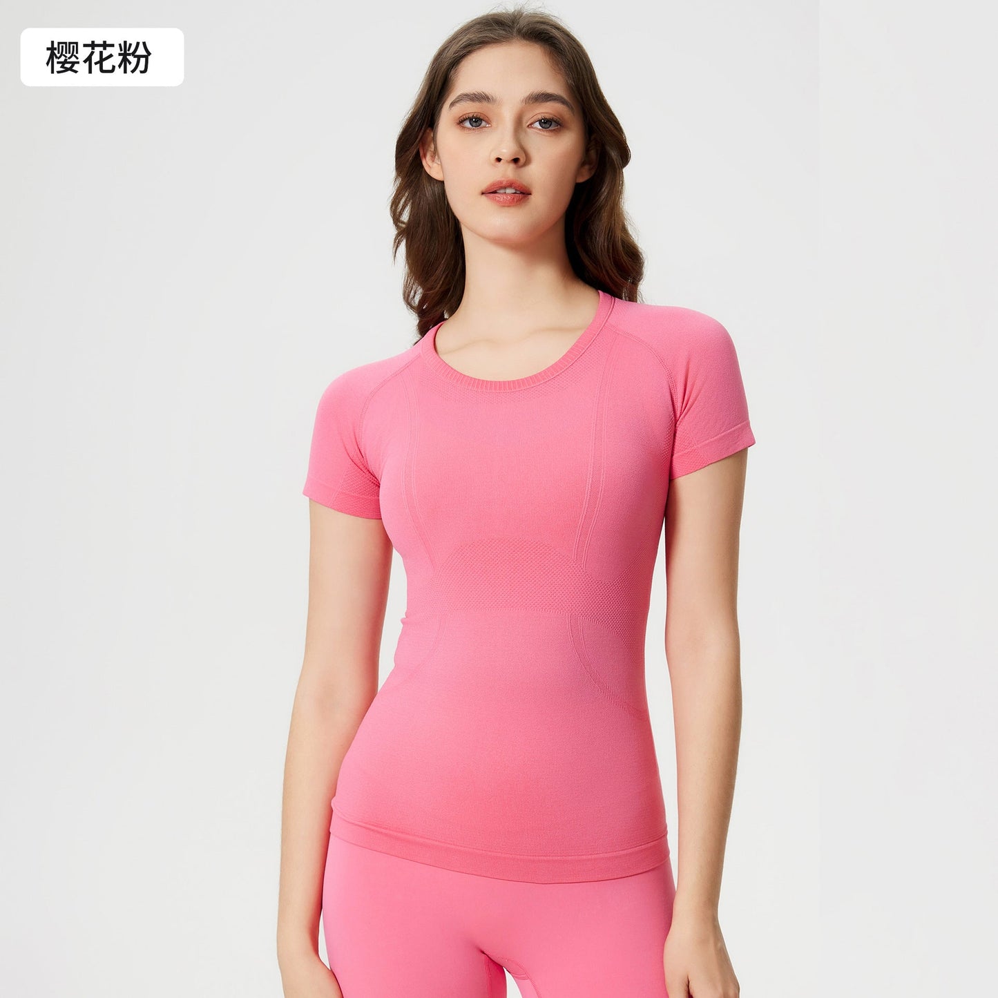 Ladies New T-shirt Running Fitness Shirt Slim Breathable Yoga Short Sleeve