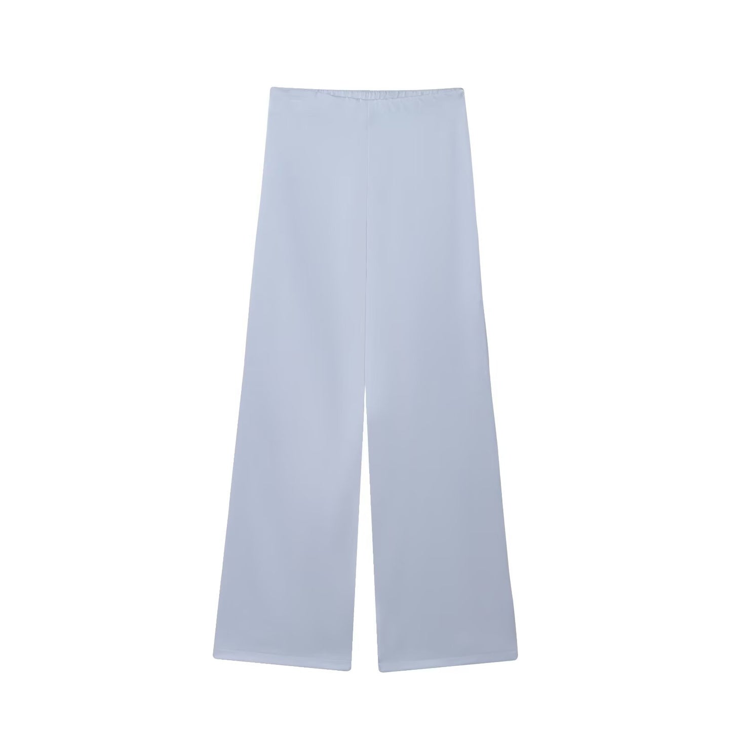 Women's 2025 new fashion satin textured strapless top+Pants suit