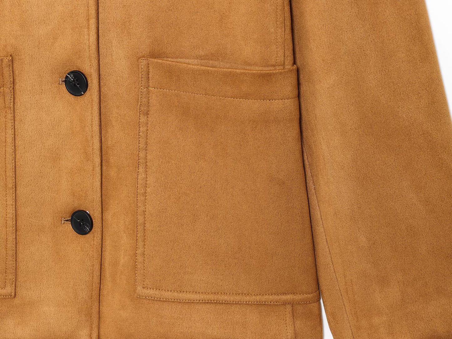 Women's new fashion loose long sleeved suede leather jacket Coat