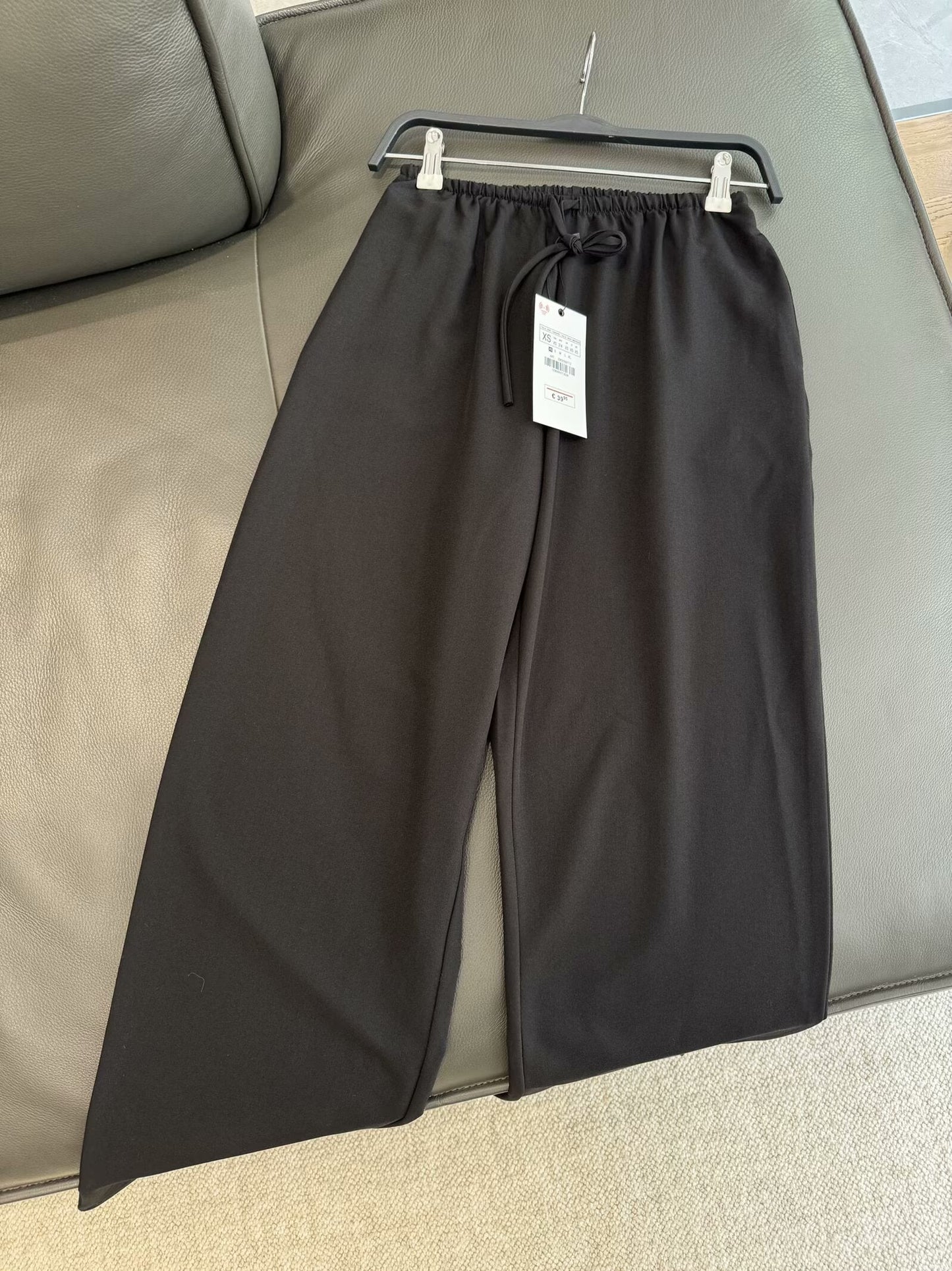 Women's 2025 chic fashion lace-up loose hanging waist pants