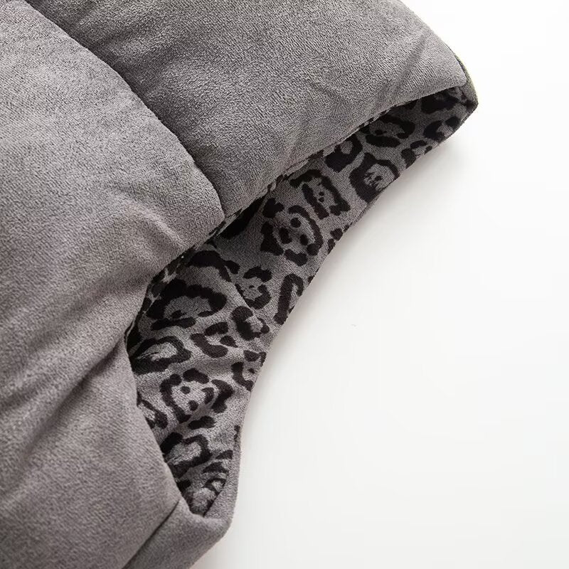 Women's new two-wear design suede cotton vest