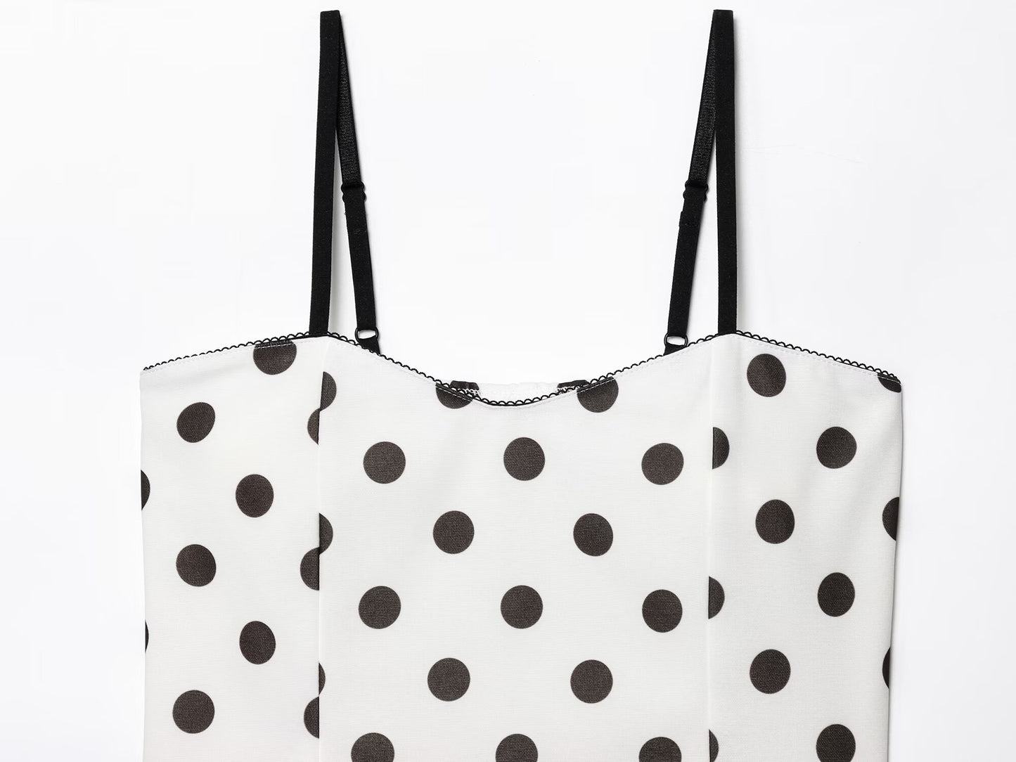 Women's New Fashion polka dot printed tight corset style camisole top