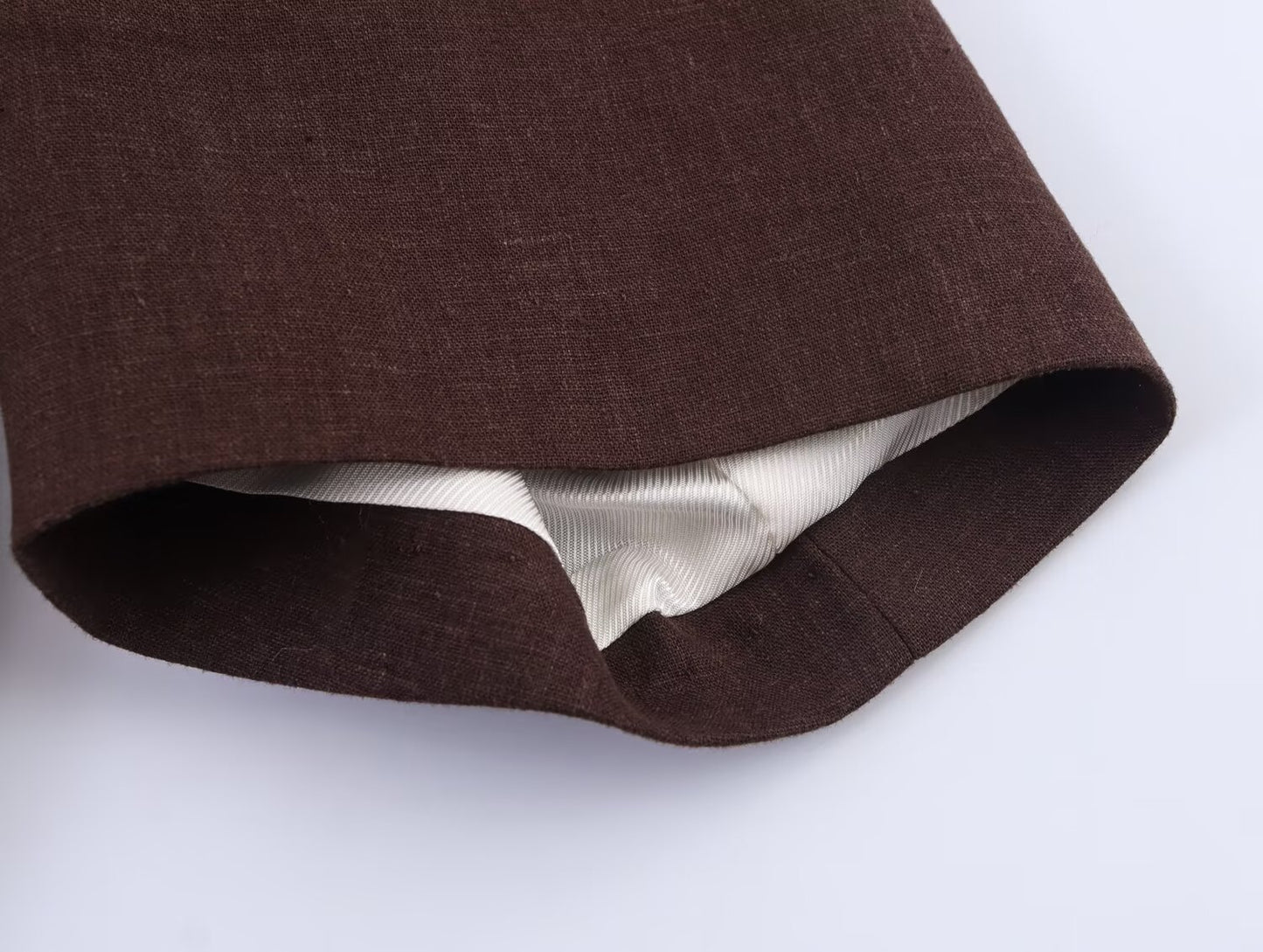 Women's new fashion linen blend short sleeved suit jacket