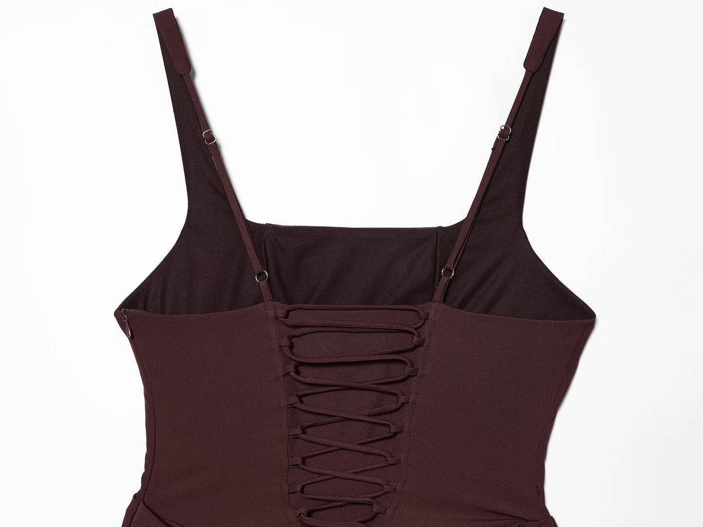 Women's backless suspender bodycon MIDI dress