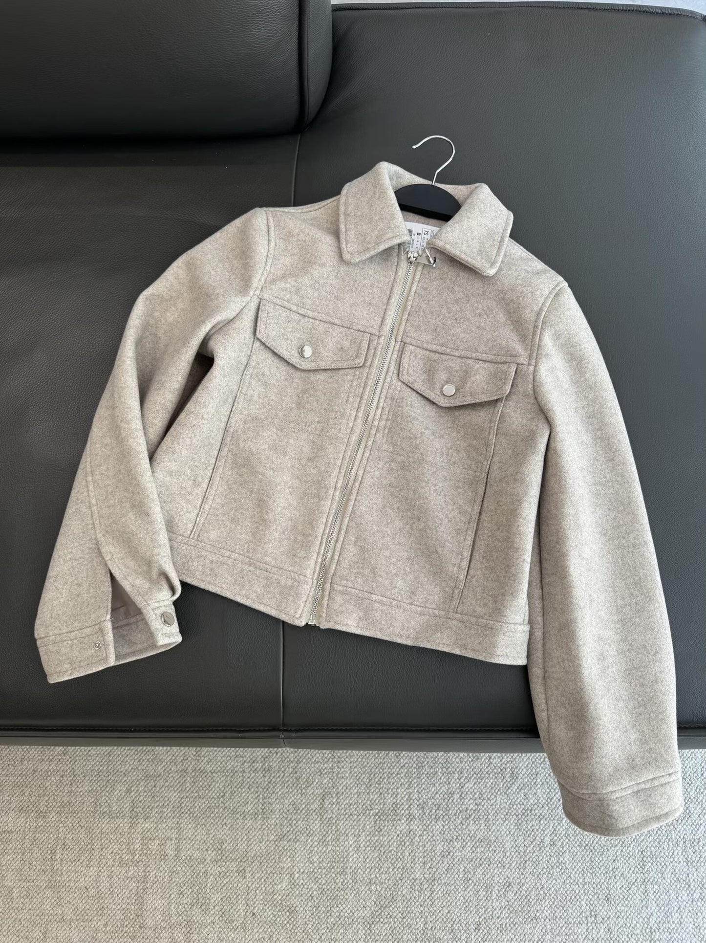 Women's 2025 new fashion soft texture zipper jacket Coat