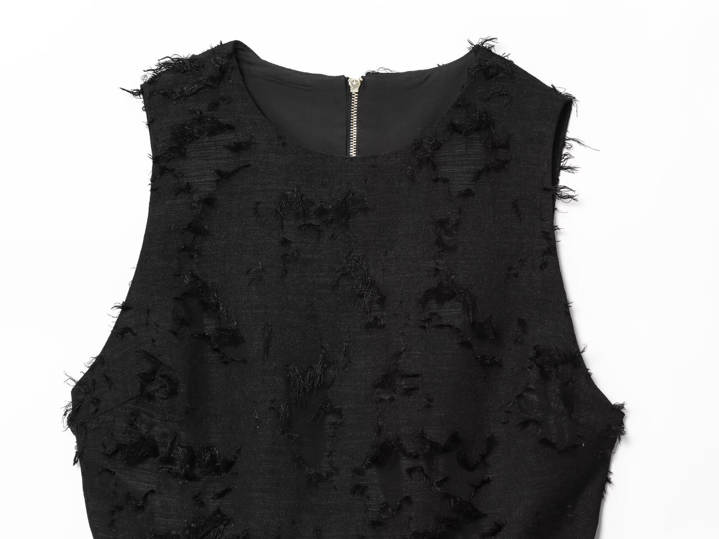 Women's New Fashion Bearded edge Short Skirt style hem Top