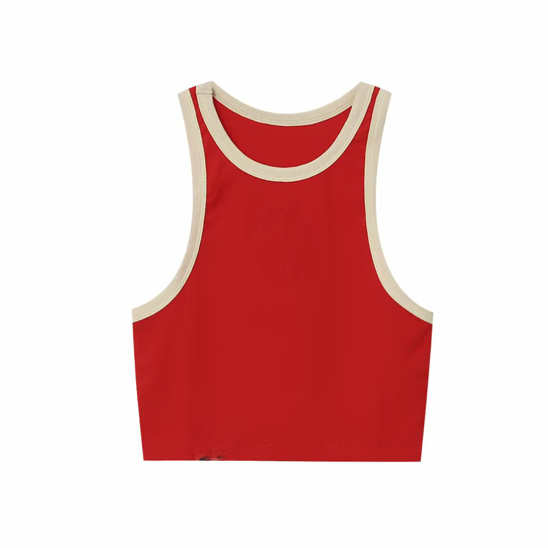Women's sleeveless casual T-shirt tops in the summer of 2025