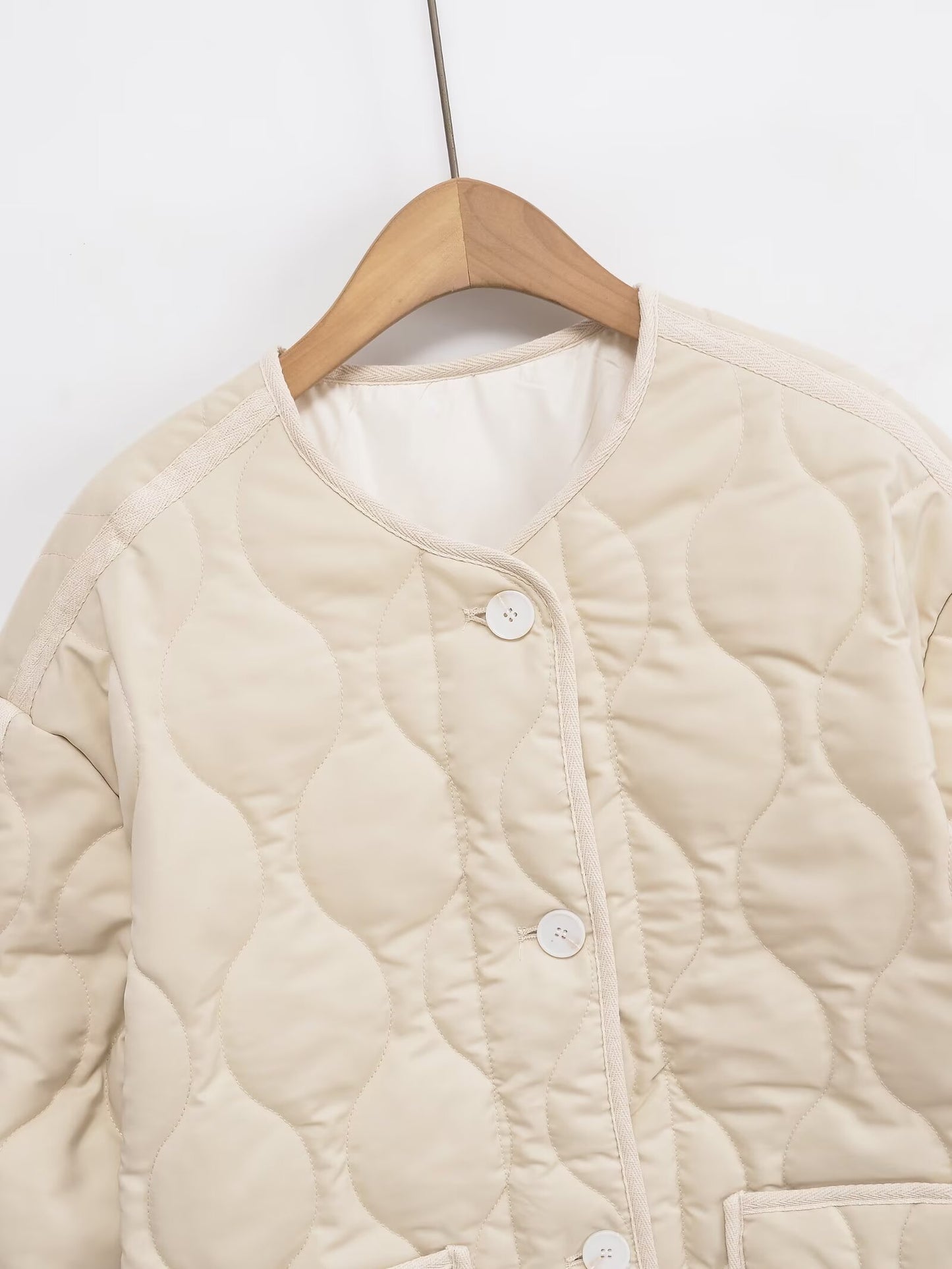 Women's loose satin textured cotton jacket Coat