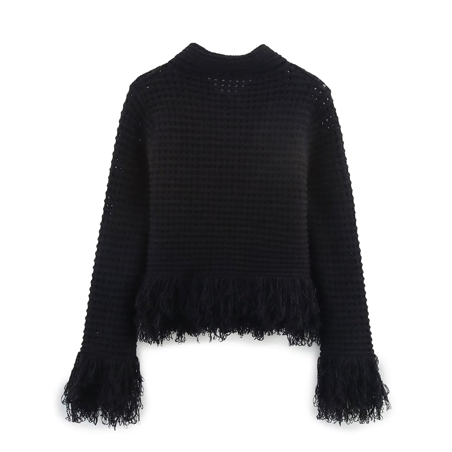 Women's new fashion tassel decoration slim plaid lapel long sleeved coat+Skirts Women's suit