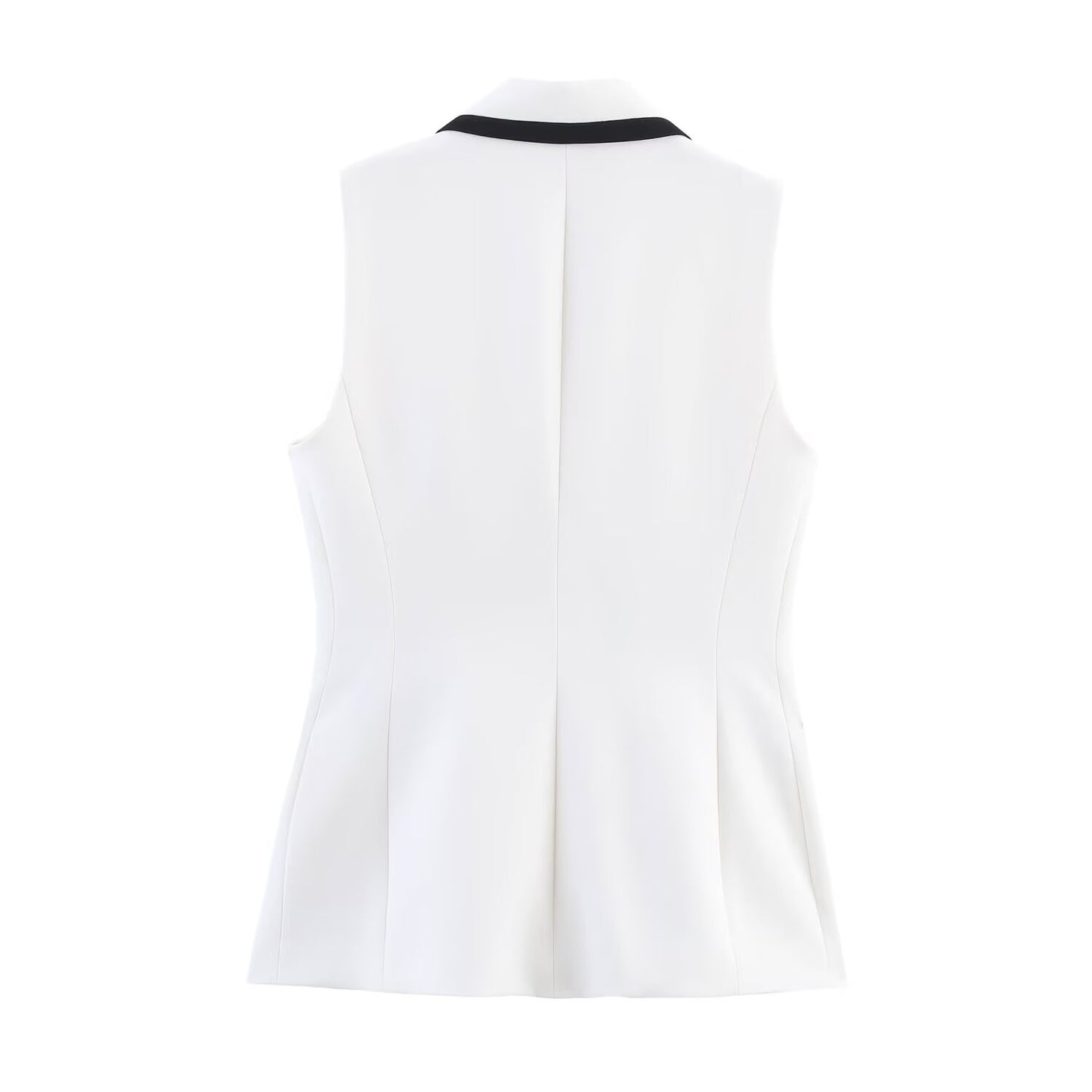 Women's new fashion casual double breasted lapel vest retro sleeveless women's vest+Shorts Women's suit