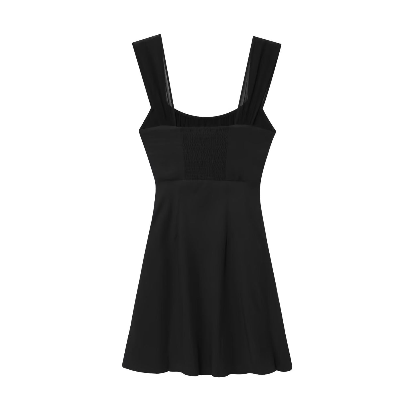 Women's sweet Fashion slim backless A-line printed mini dress