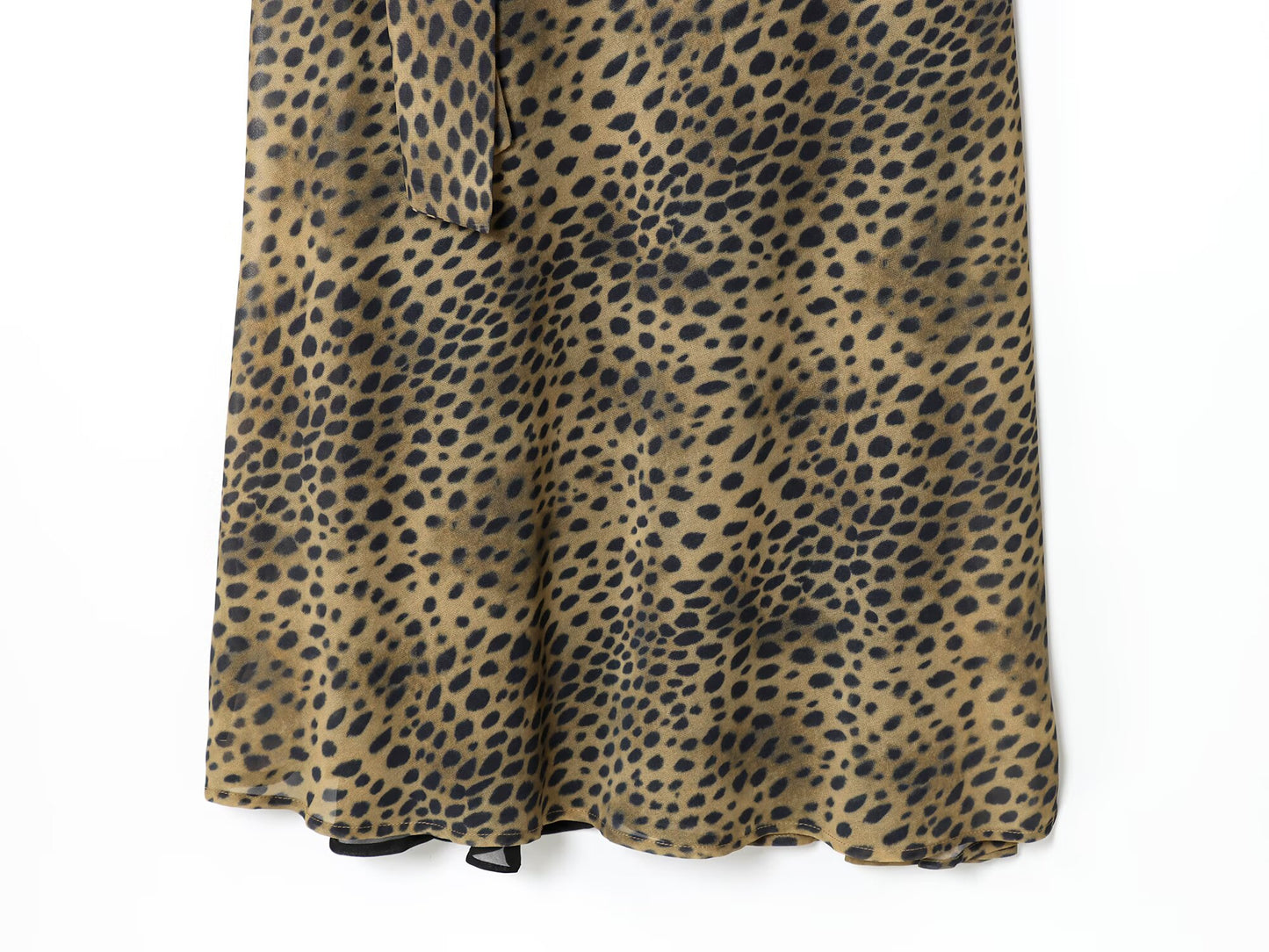 Women's 2025 new fashion sexy animal print scarf MIDI dress