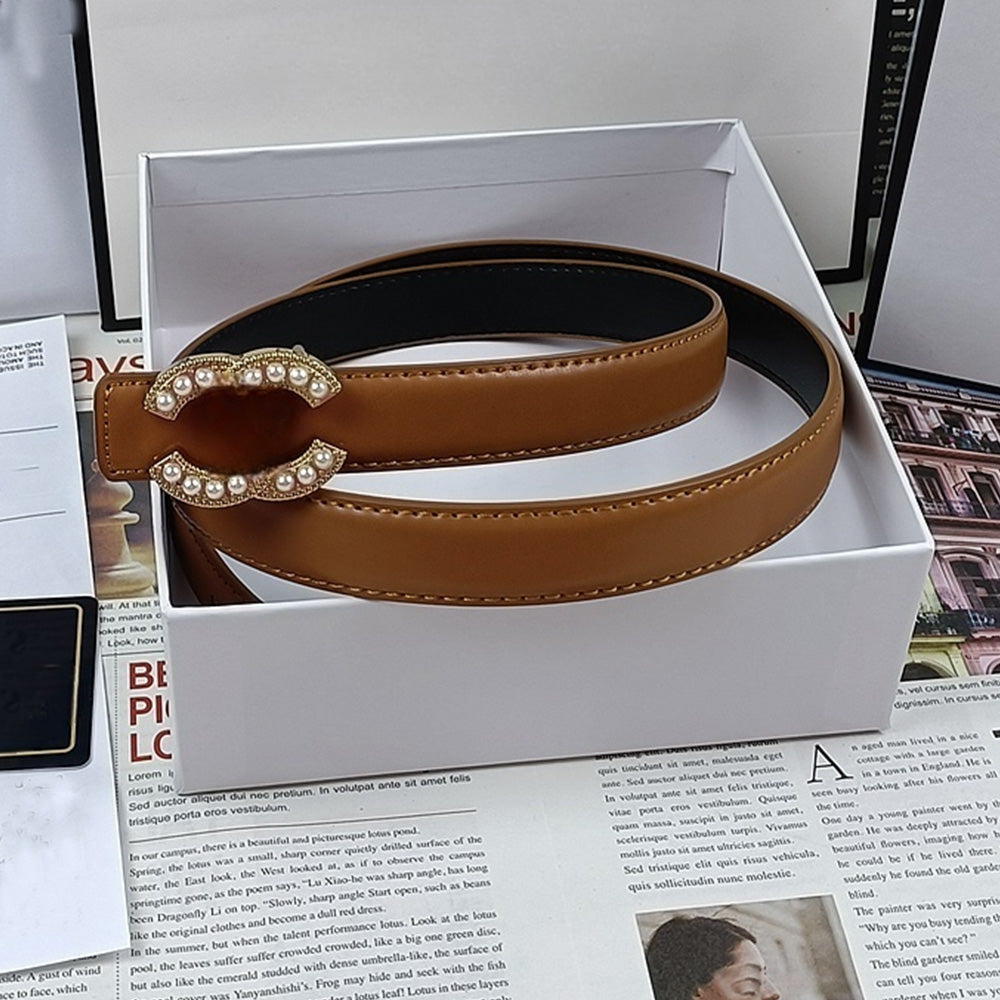 Women's new Joker artificial pearls are decorated with exquisite thin belts With a box.