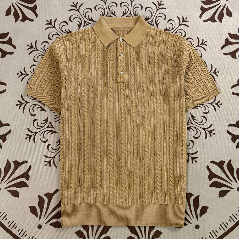 2026 Women's New Leisure Lapel Knitted Short Sleeve T-shirt