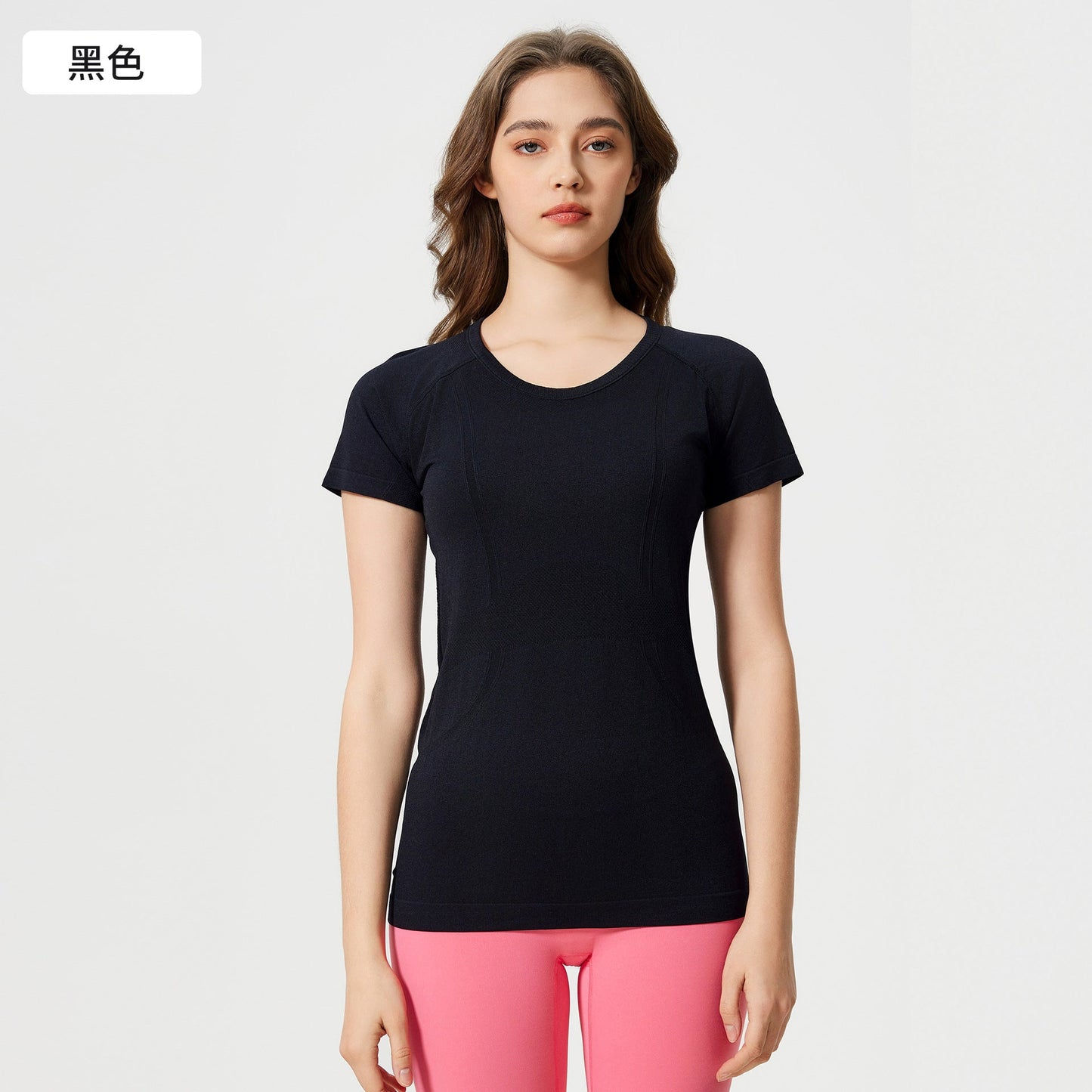 Ladies New T-shirt Running Fitness Shirt Slim Breathable Yoga Short Sleeve