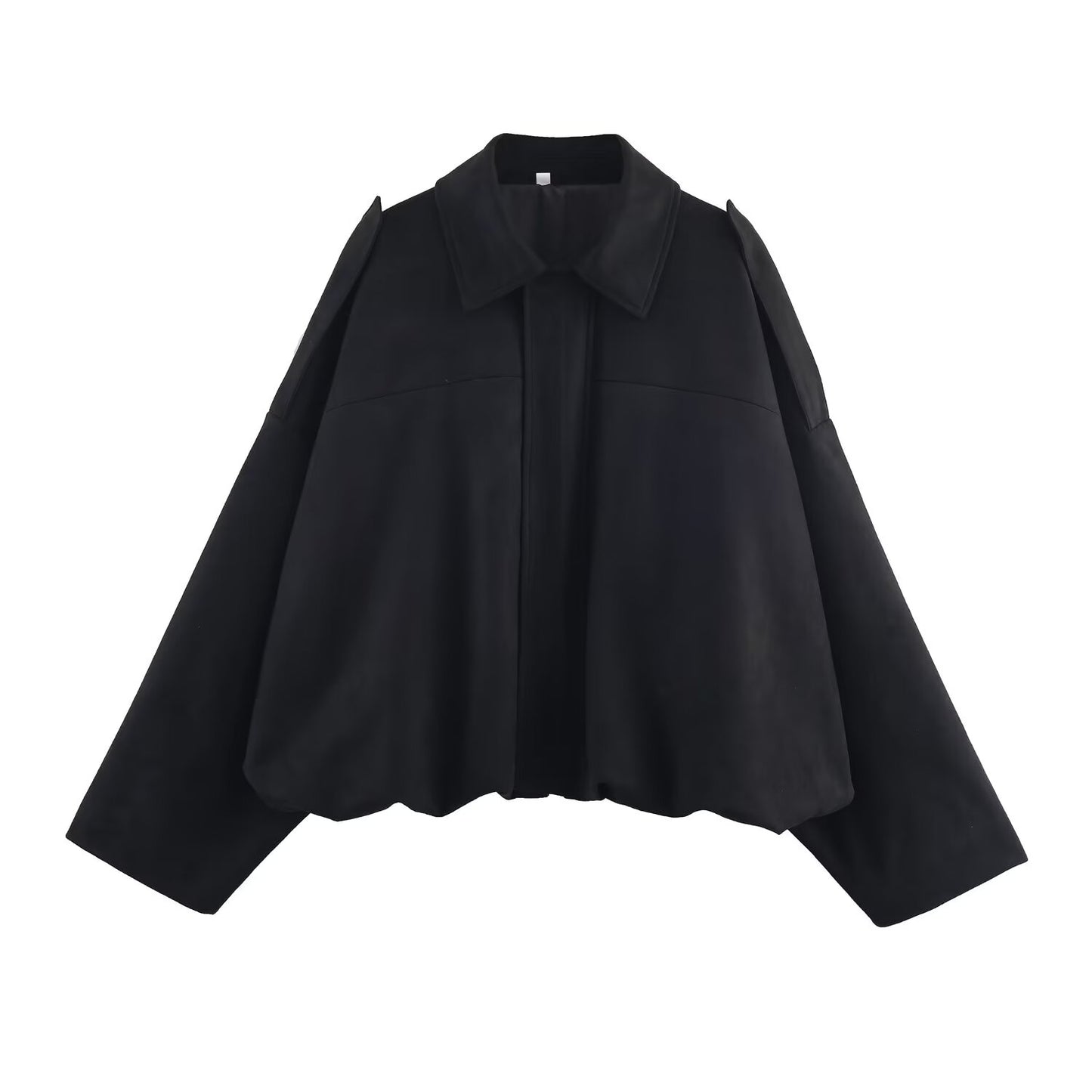 Women's new fashion faux suede effect loose flying jacket Coat