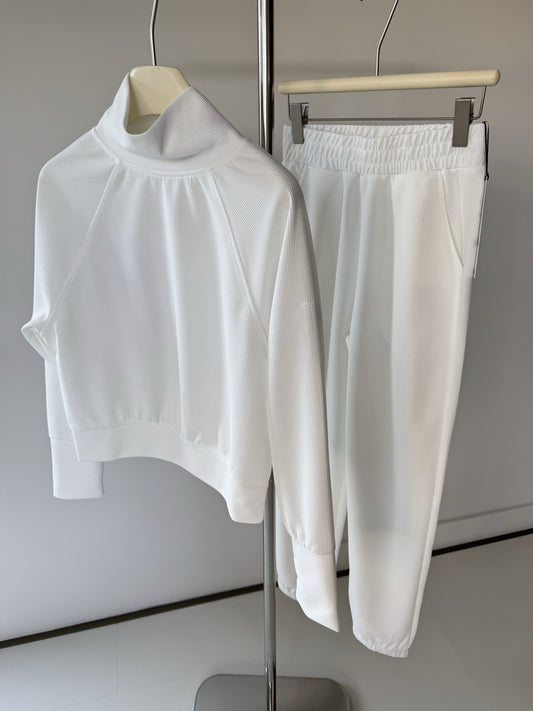 Women's new fashion leisure high-necked sports long sleeve suit