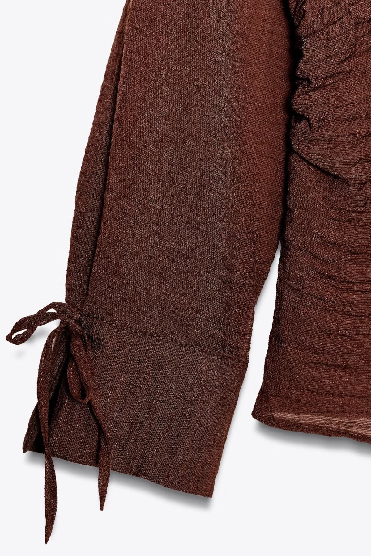 Women's new fashion wrinkle effect slim single breasted long sleeved shirt