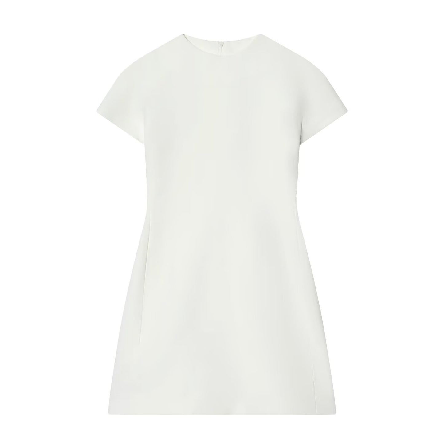 Women's slim O Neck short sleeved mini dress