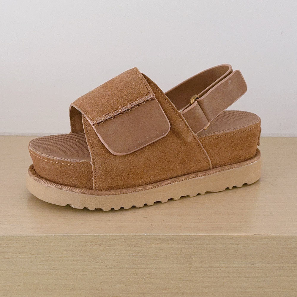 Women's 2026 new hook and loop platform heightening sandals