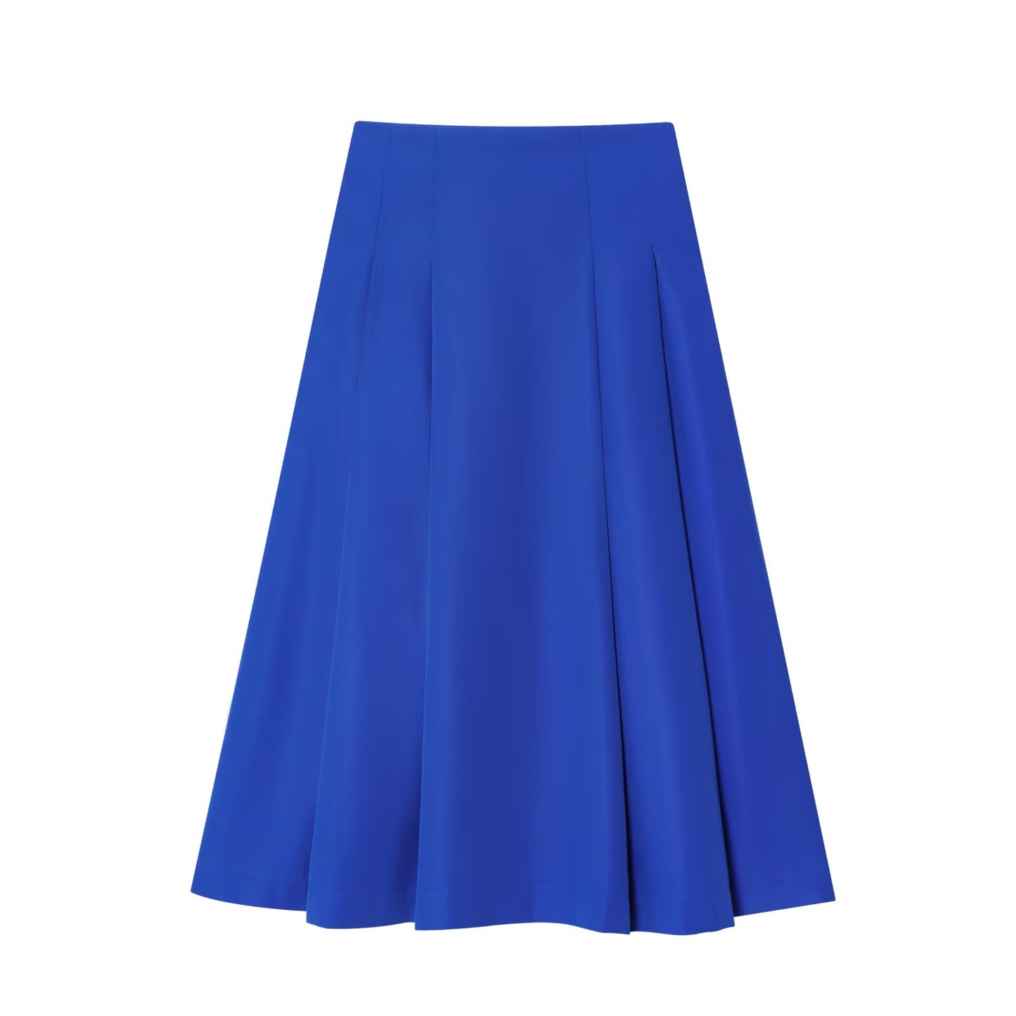 Women's chic Fashion side pocket loose pleated MIDI skirt