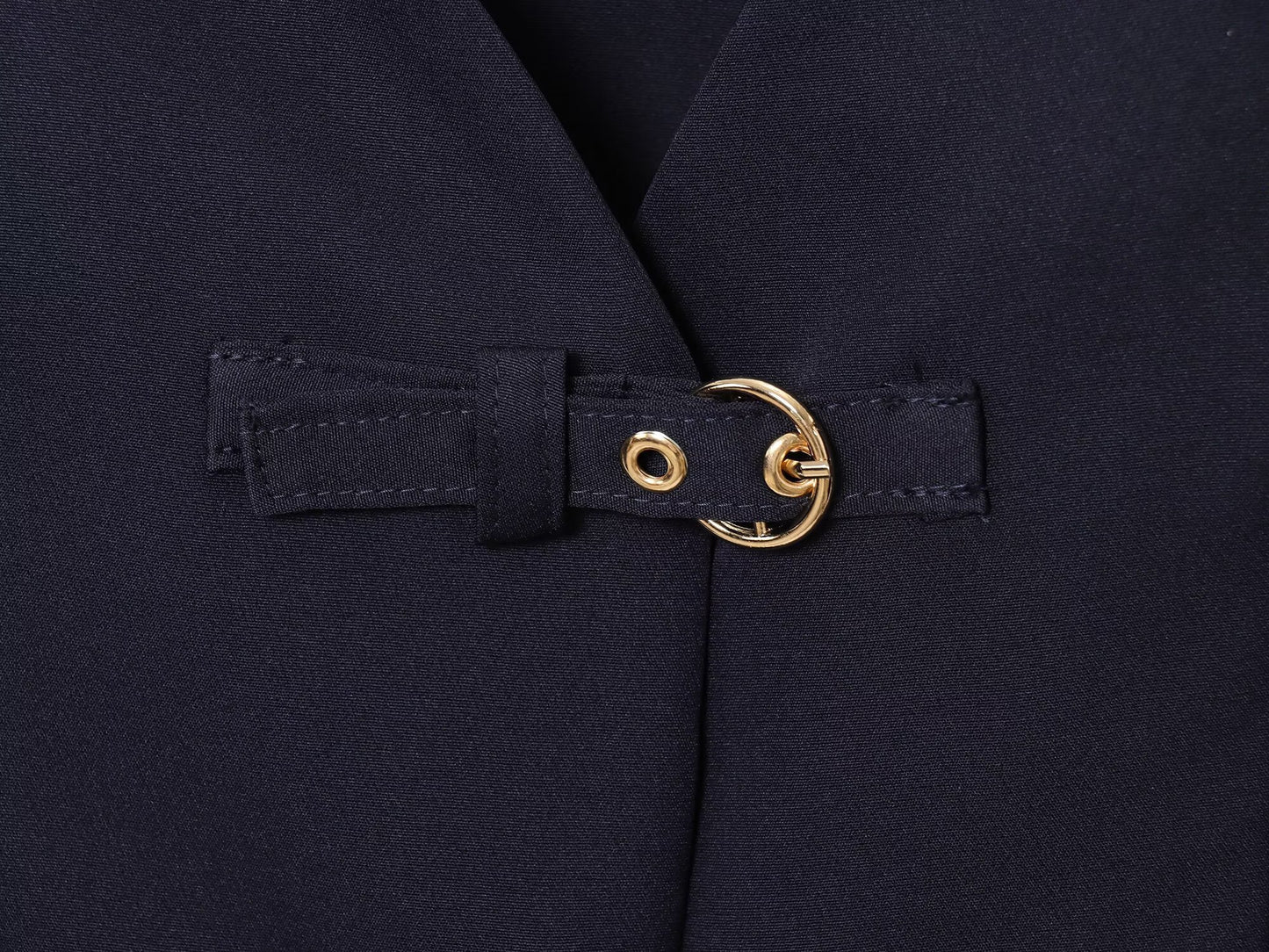 suit Women's 2 pieces buckle decoration vest style crepe top+Pants