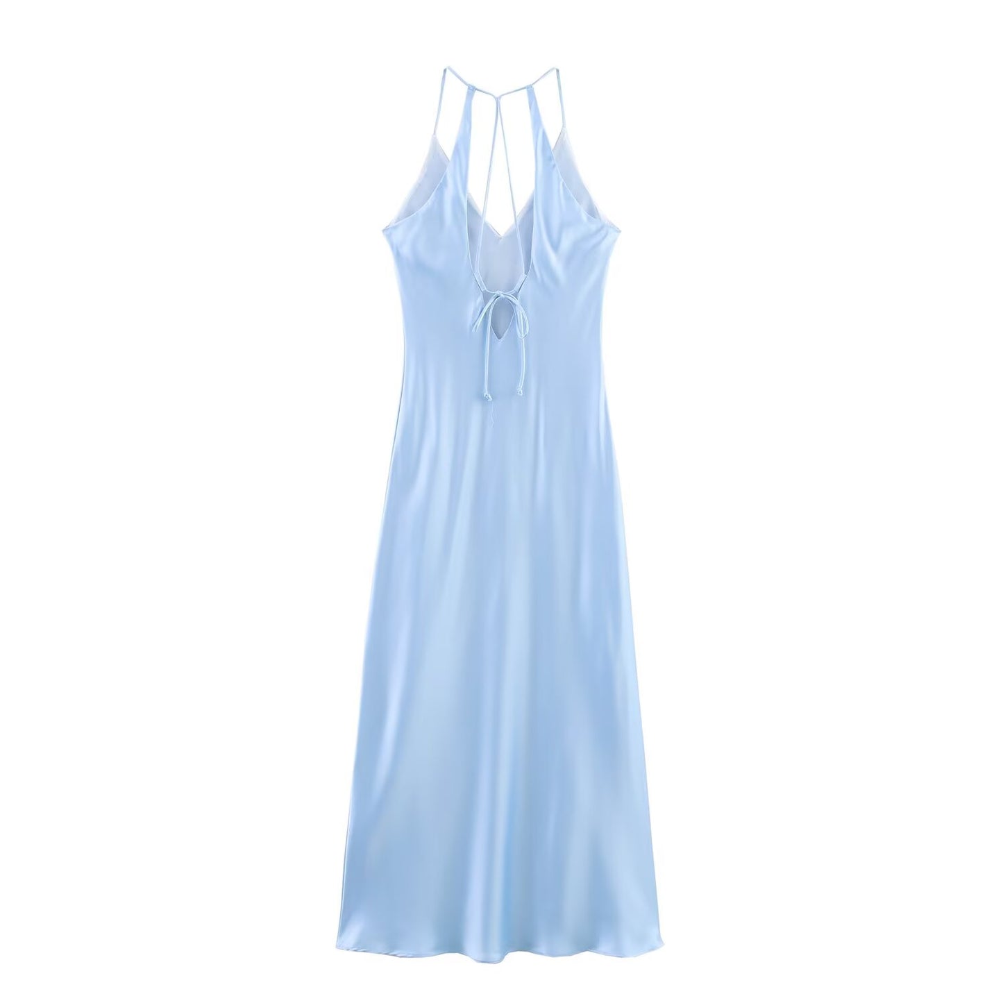 Women's new chic Fashion lingerie style suspender Midi dress retro sleeveless women's dress