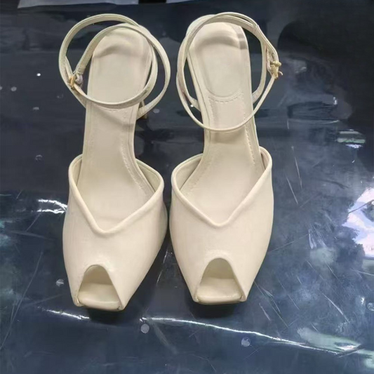 Women's 2025 New Joker Open Design Square Toe Stiletto Sandals