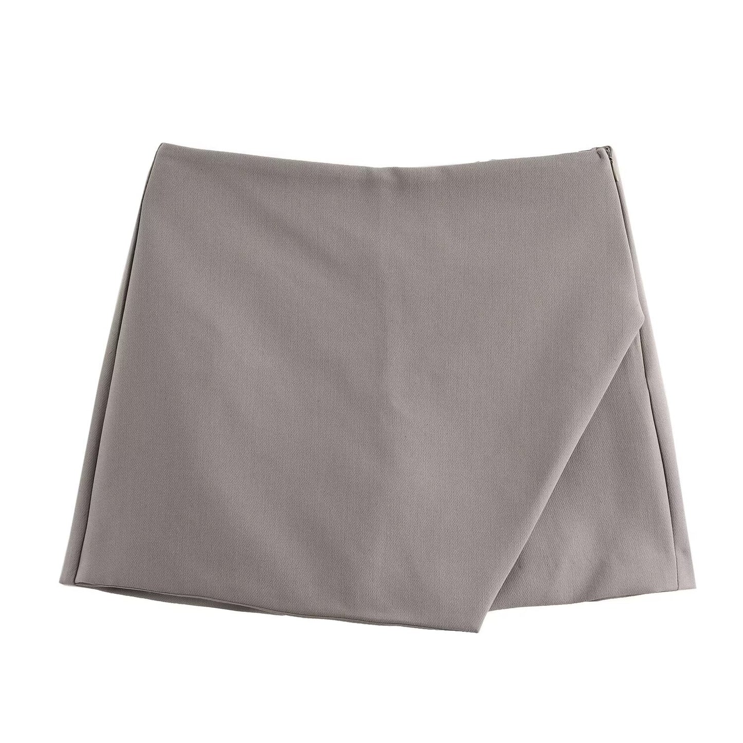 Ladies' Summer New Fashion Solid Slim High Waist Asymmetric Shorts Skirts