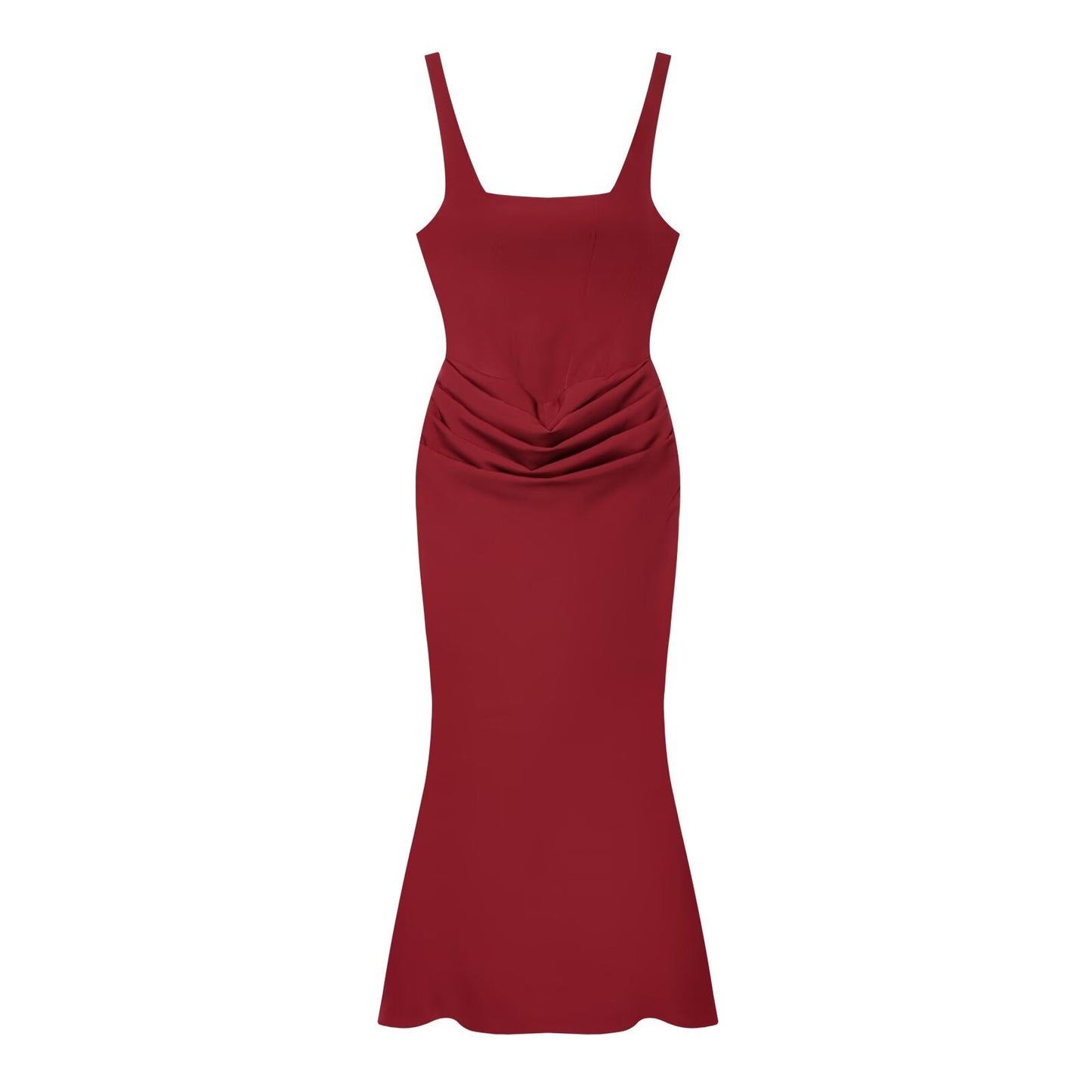 Women's backless suspender bodycon MIDI dress