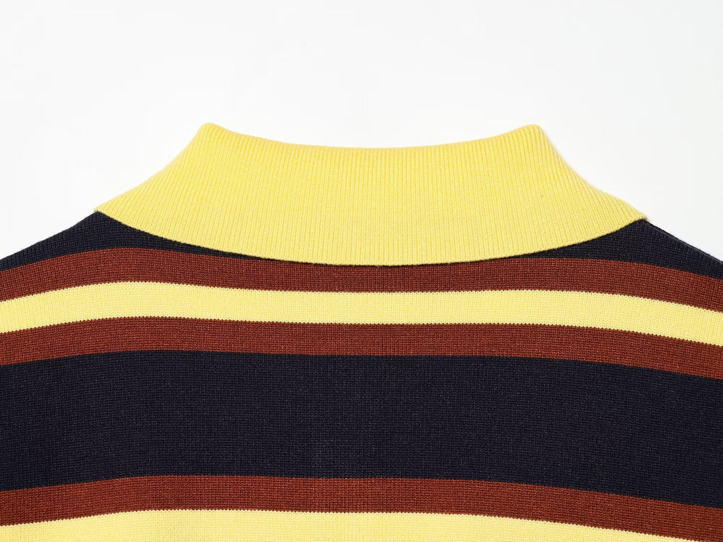 Women's new Lapel striped knitted sweater