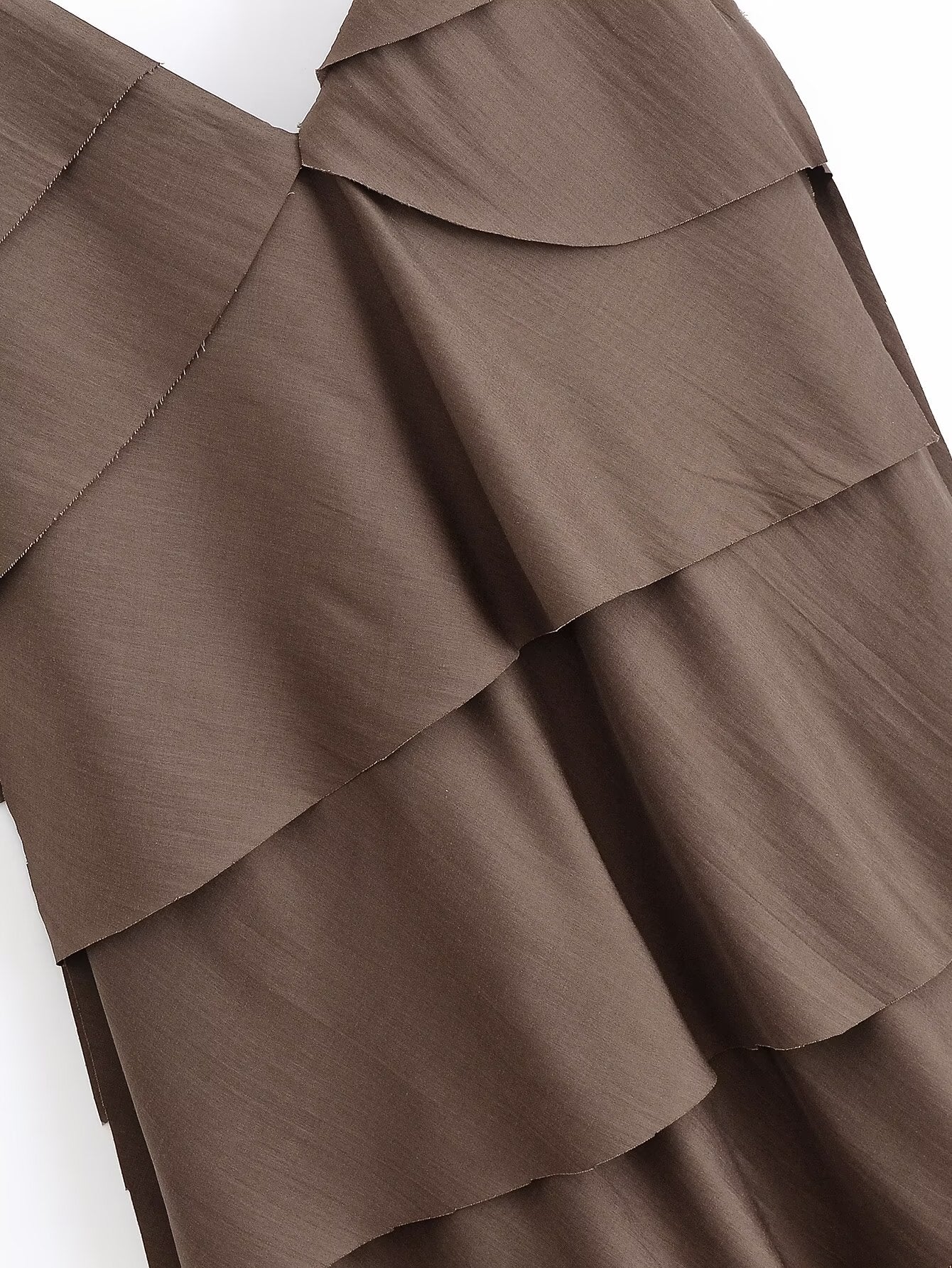 Women's new fashion layered decoration sleeveless V-neck MIDI dress