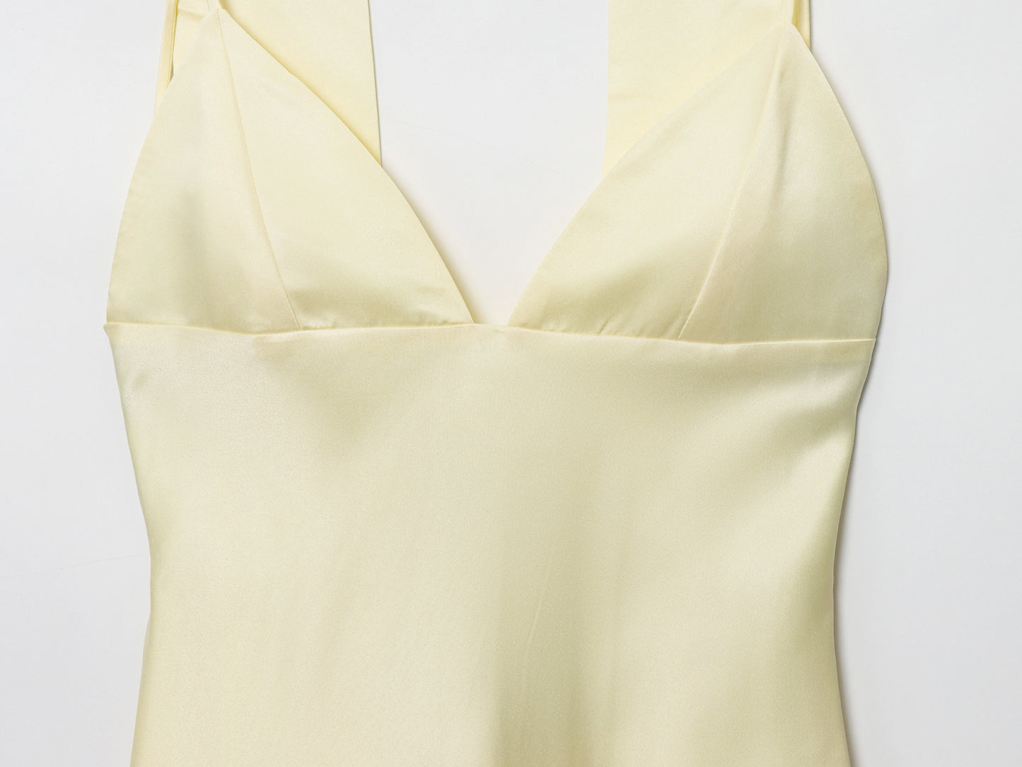 Women's New Fashion Scarf Decoration Satin Texture suspender Midi Dress