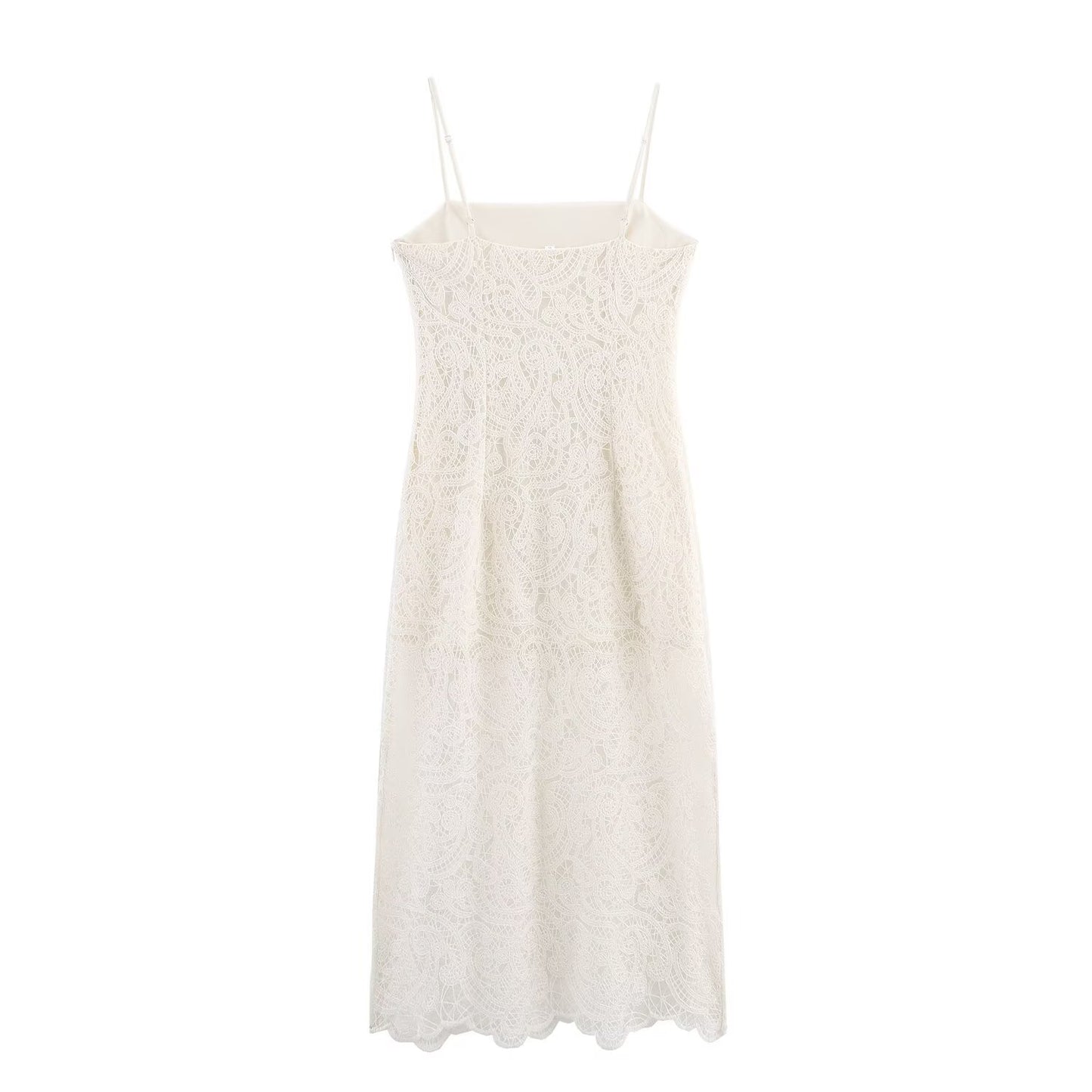 Women's summer new fashion sleeveless suspender lace strapless MIDI dress