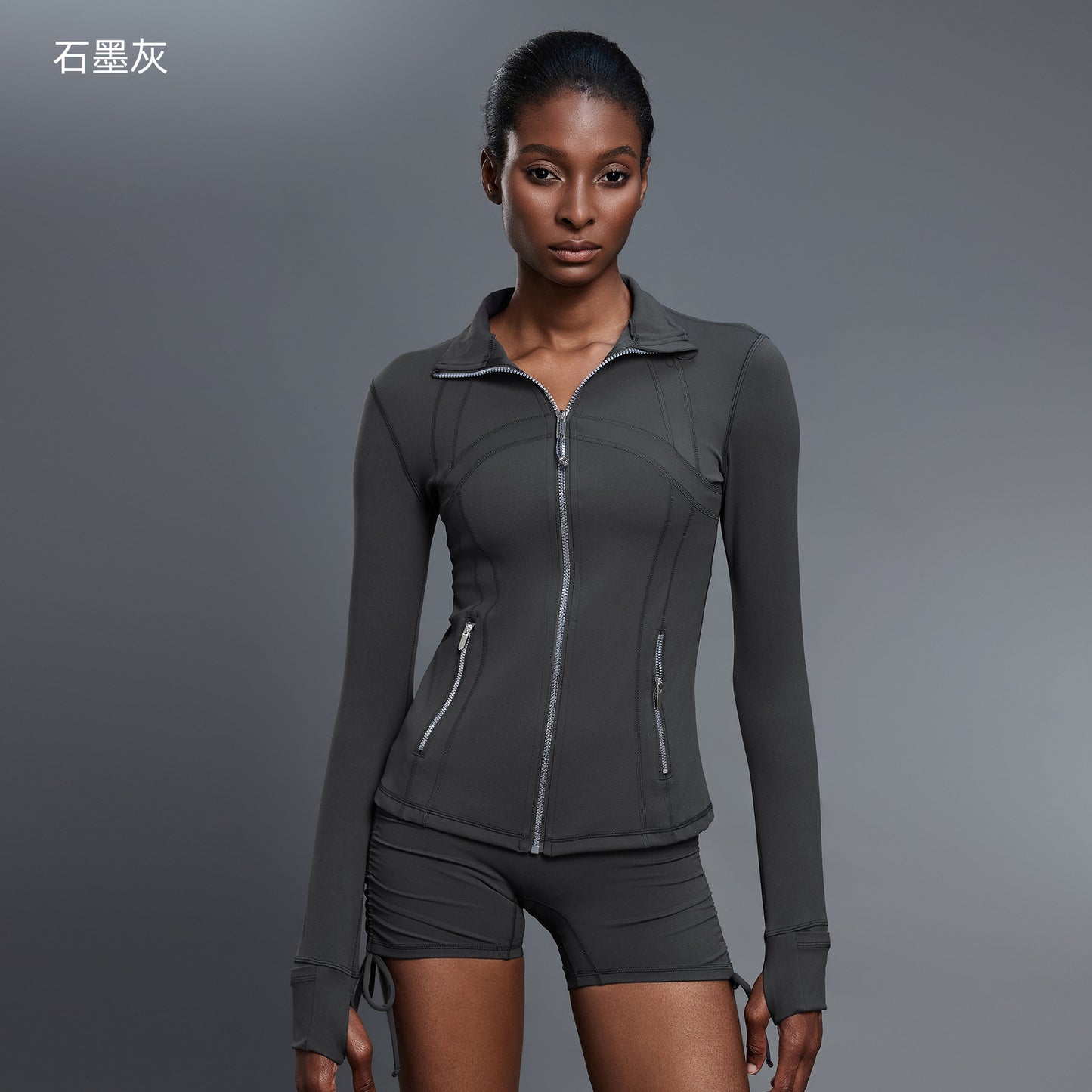Women's new Joker autumn long-sleeved yoga clothes stretch slim sports coat