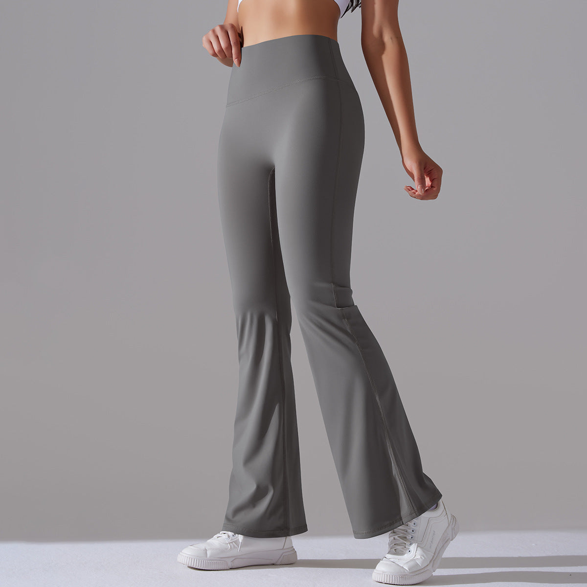 Women's New Double-sided Sanding High Waist Sports Wide-leg Pants Running Fitness Yoga Flared Pants