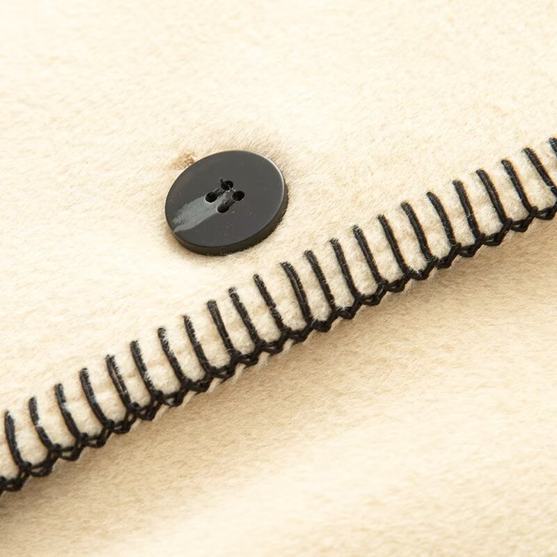 Women's New Loose High Neck Wool Blended Coat