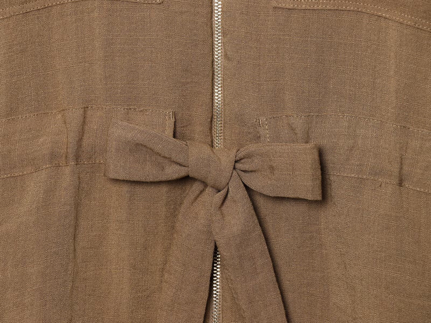 Women's new fashion bow decoration casual short sleeved zipper shirt+Pants Women's suit