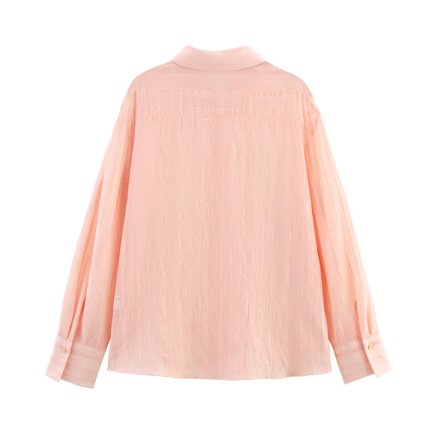 Women's new fashion loose single breasted casual striped shirt