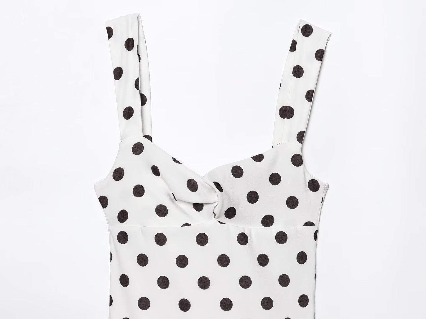 Women's new fashion balloon version sleeveless backless polka dot printed mini dress